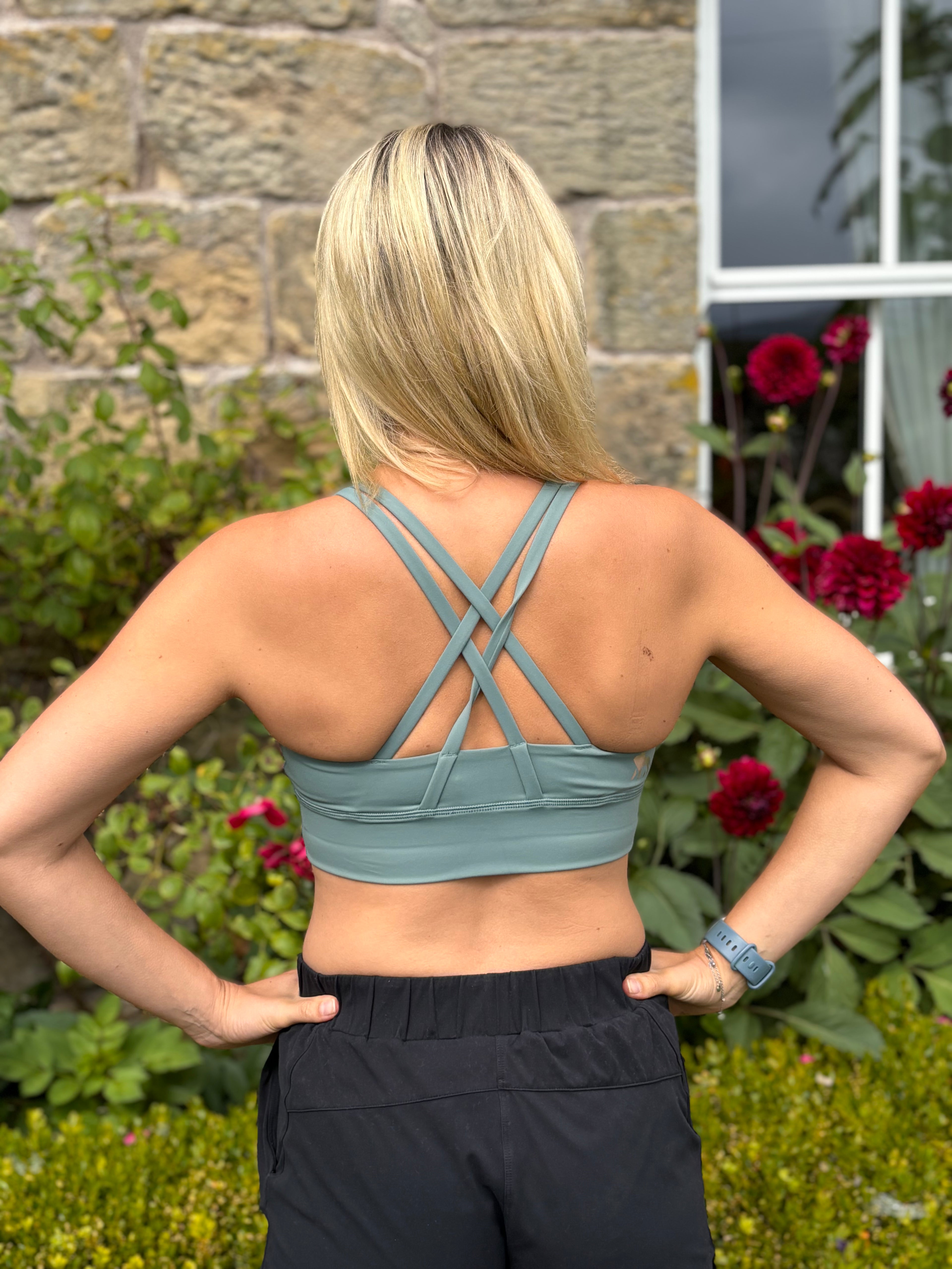 Teal sports bra