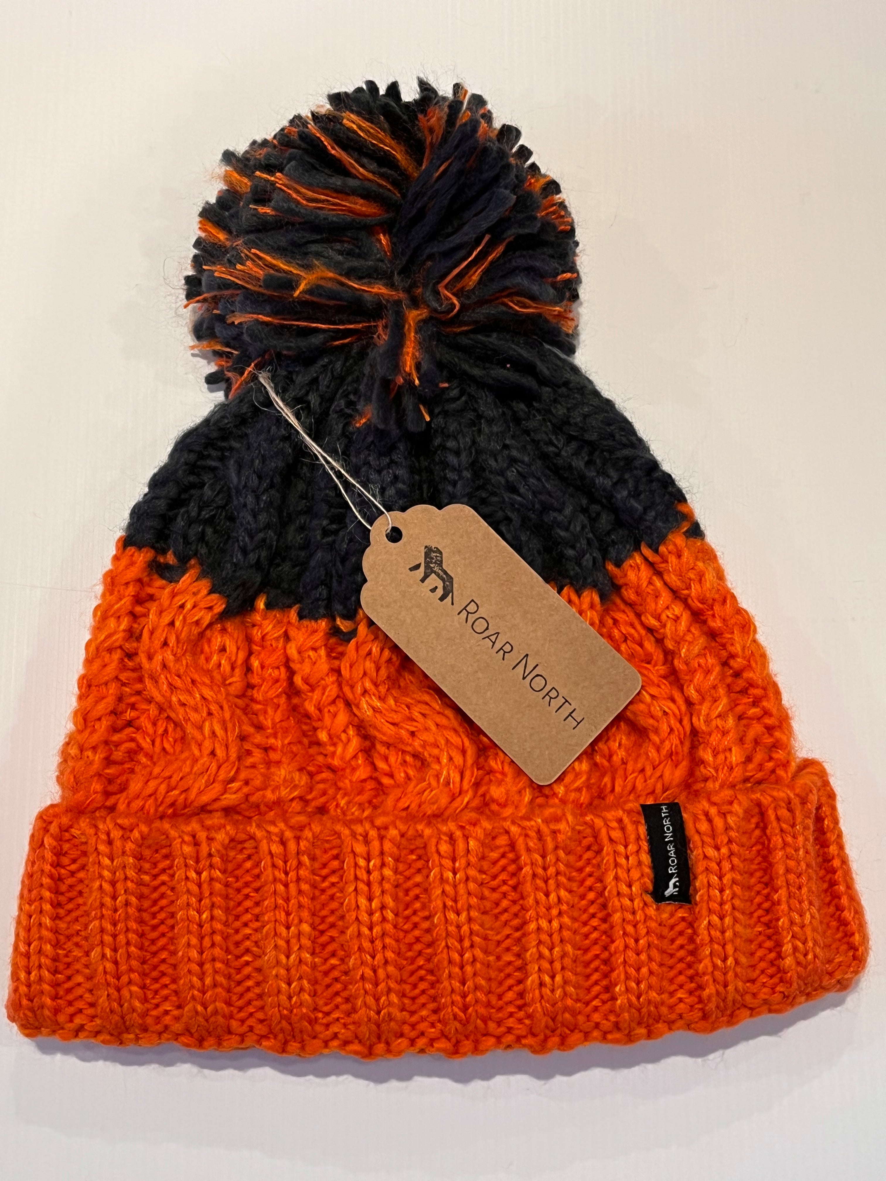 Knit bobble hat