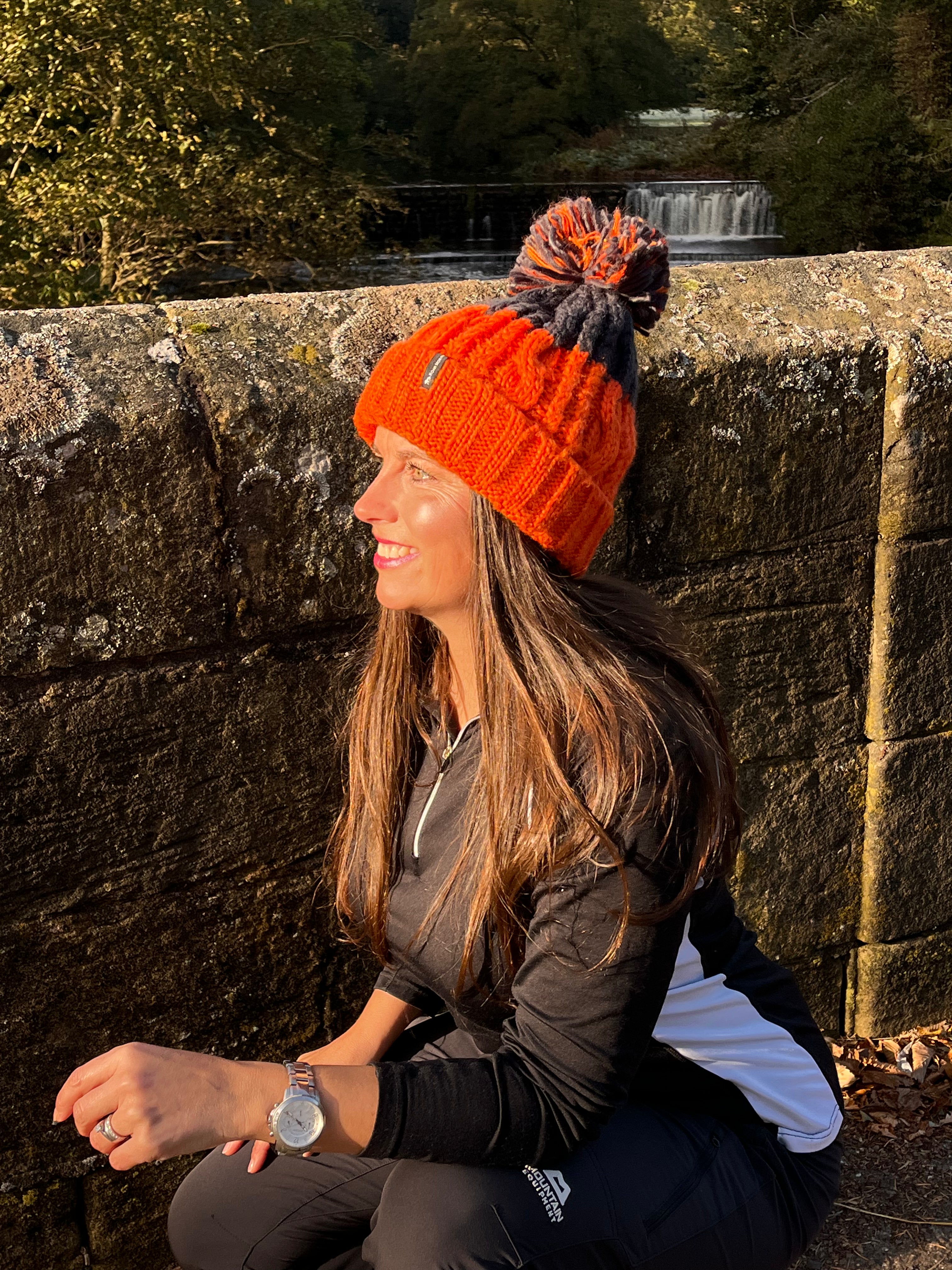 Knit bobble hat