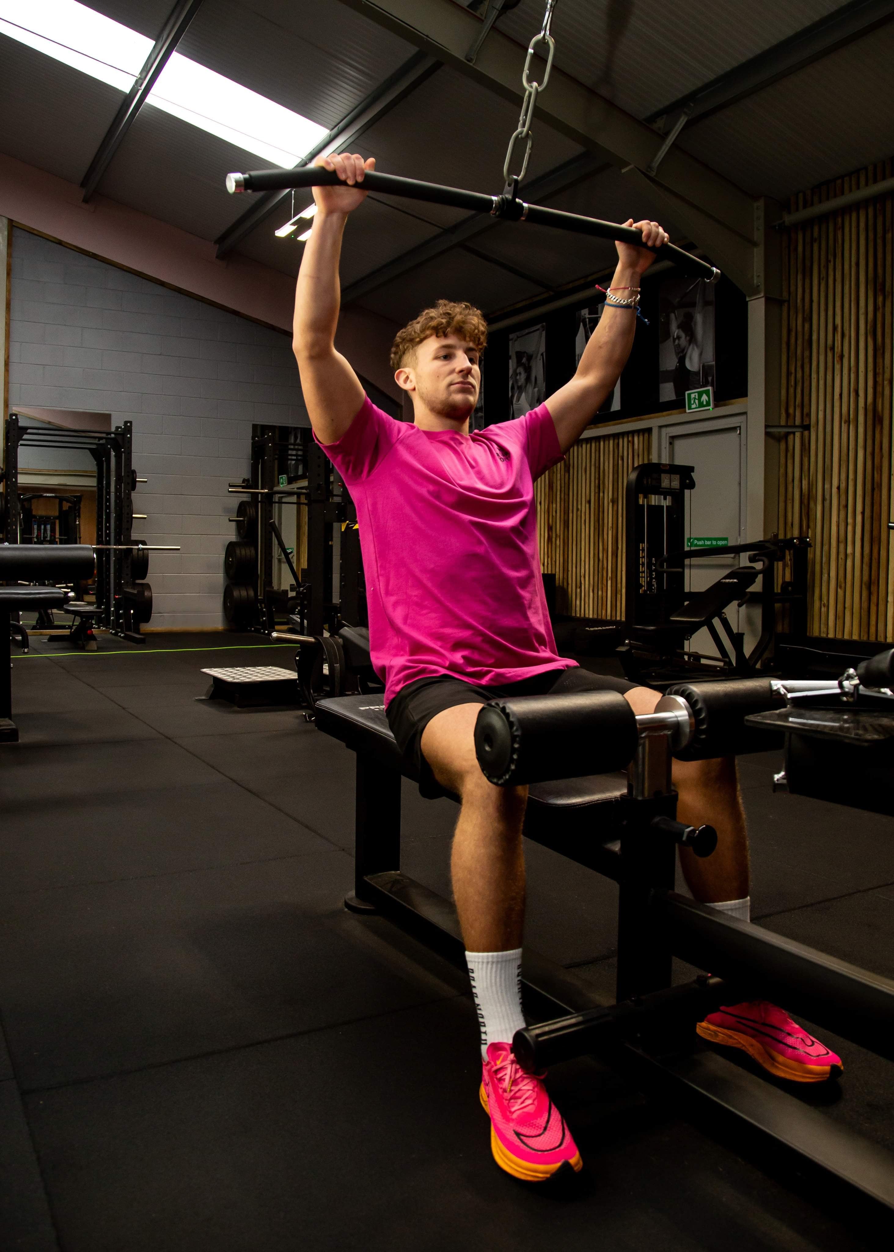 Pink unisex crew neck t-shirt