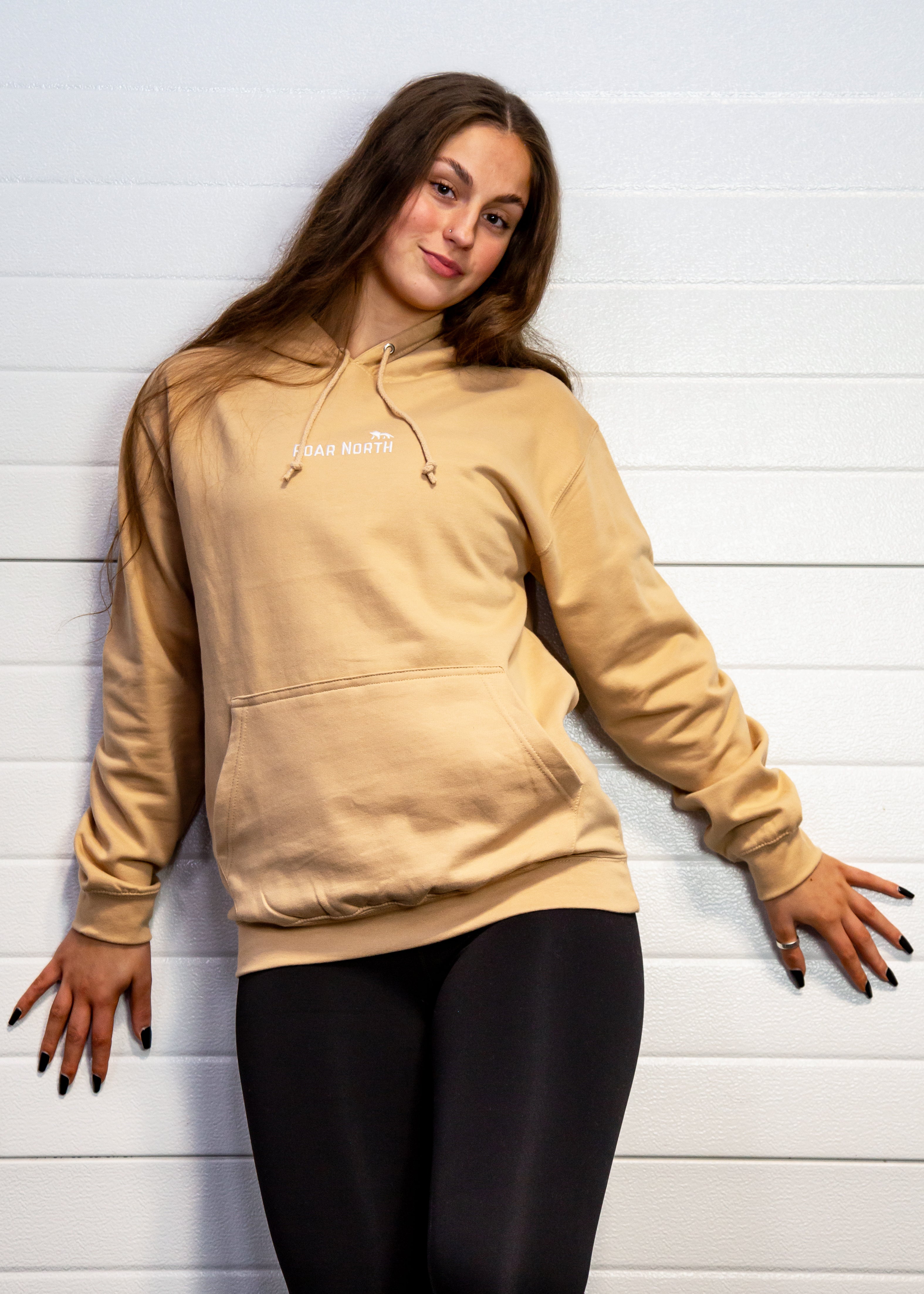 Nude unisex embroidered hoodie