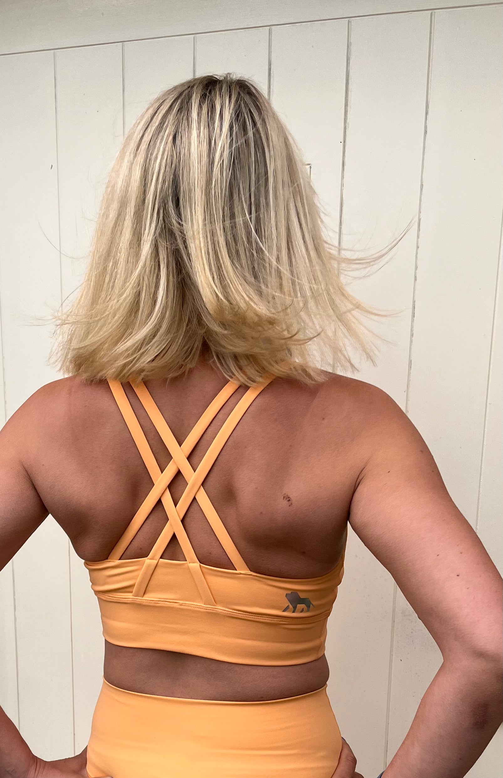 Orange sports bra
