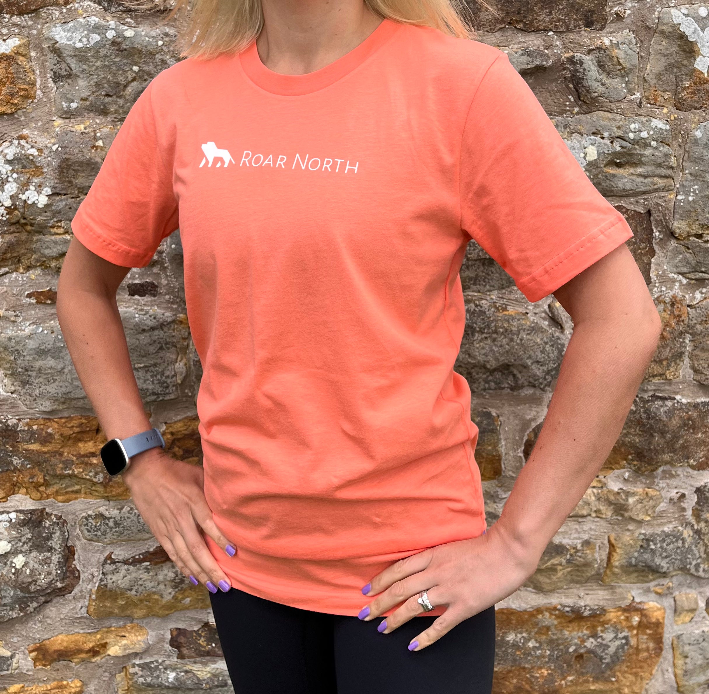 Coral unisex crew neck t-shirt