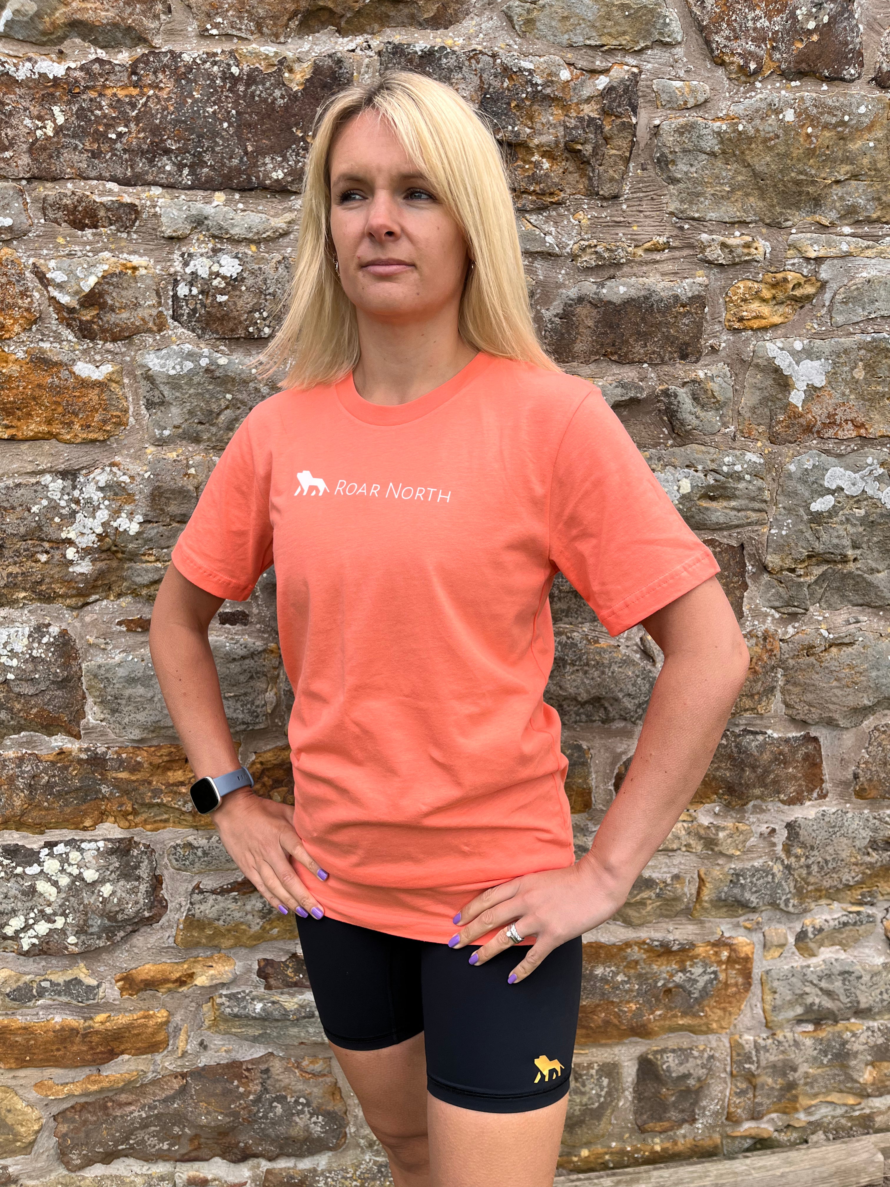 Coral unisex crew neck t-shirt