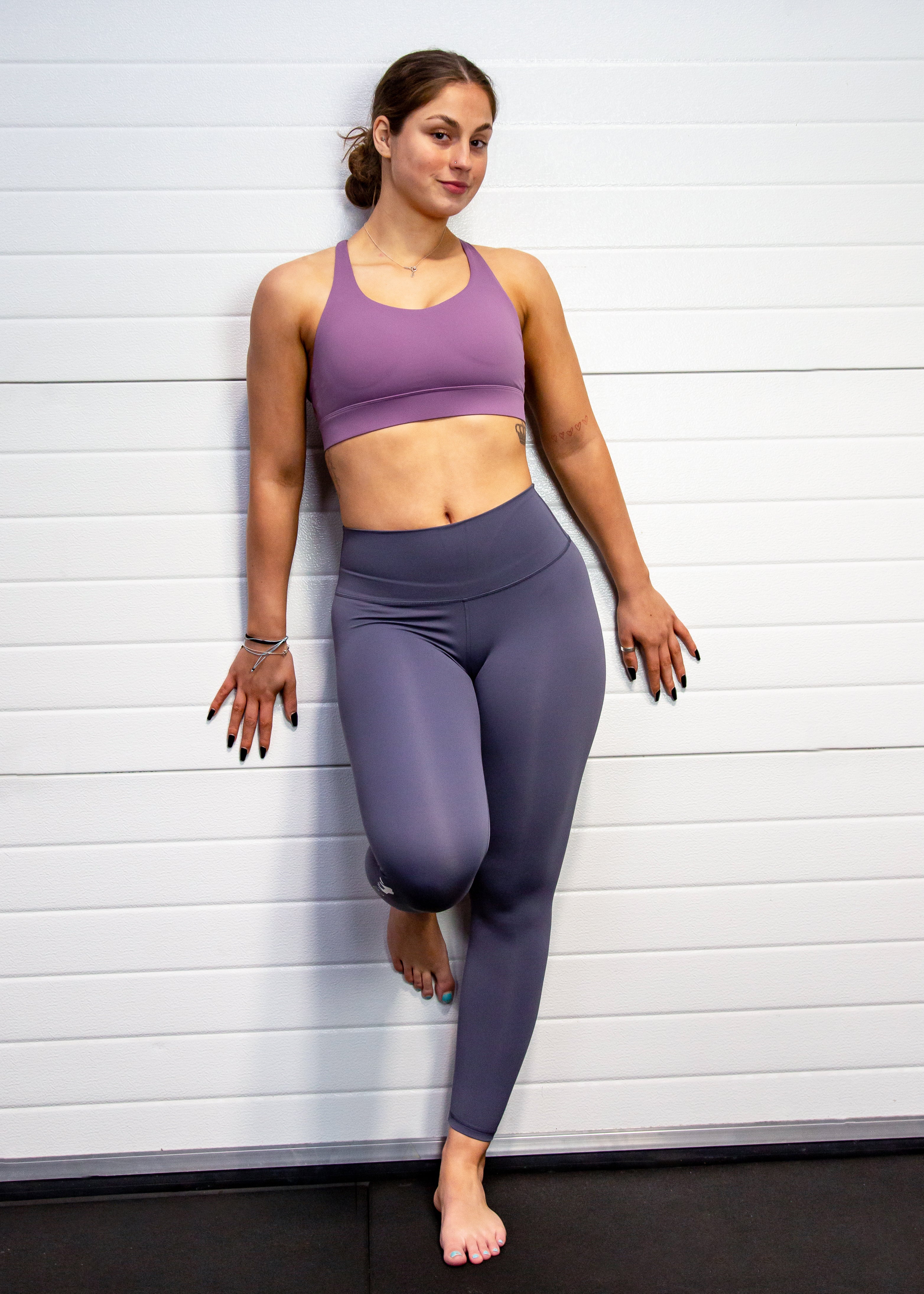 Purple sports bra