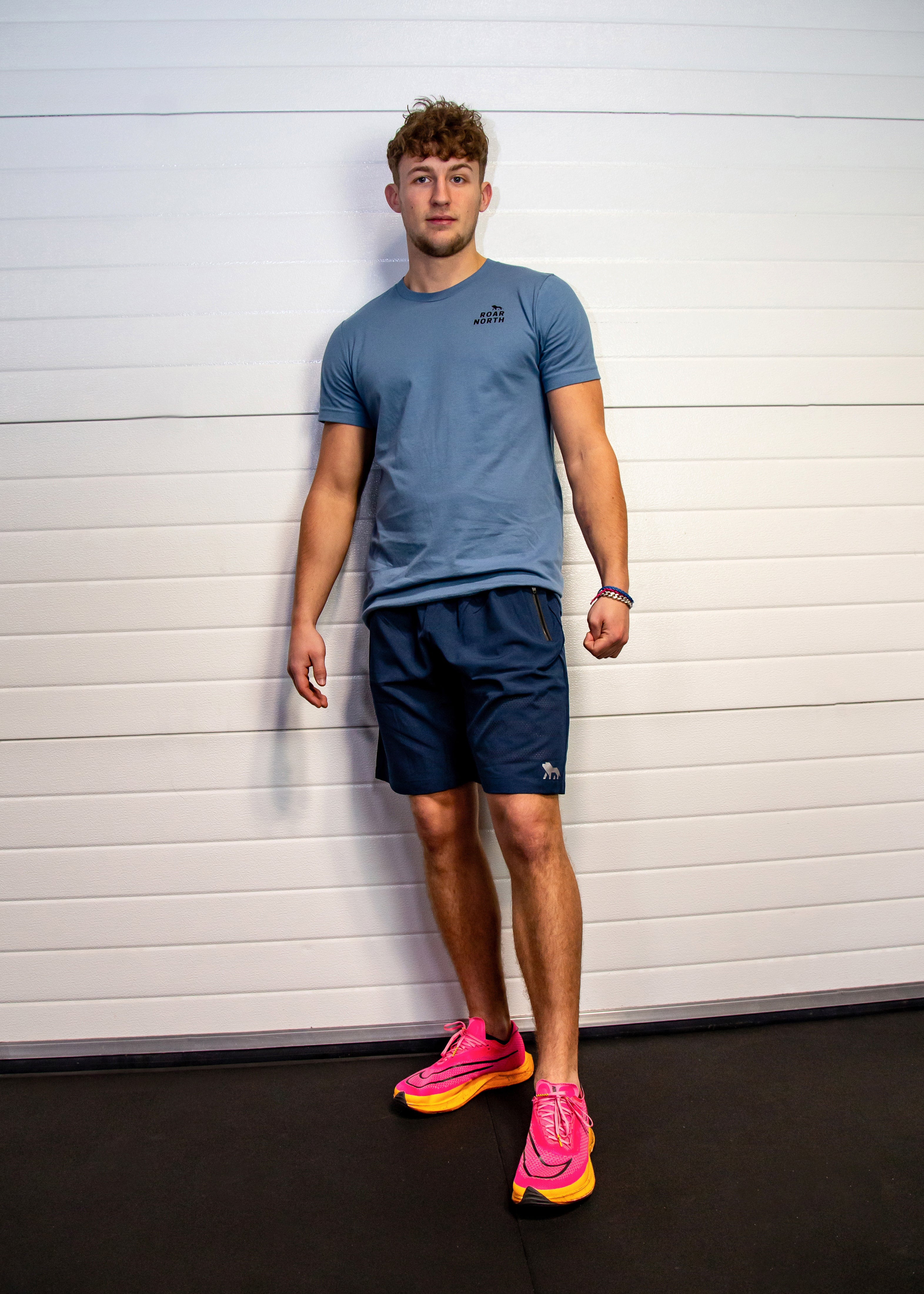 Navy men’s laser cut shorts