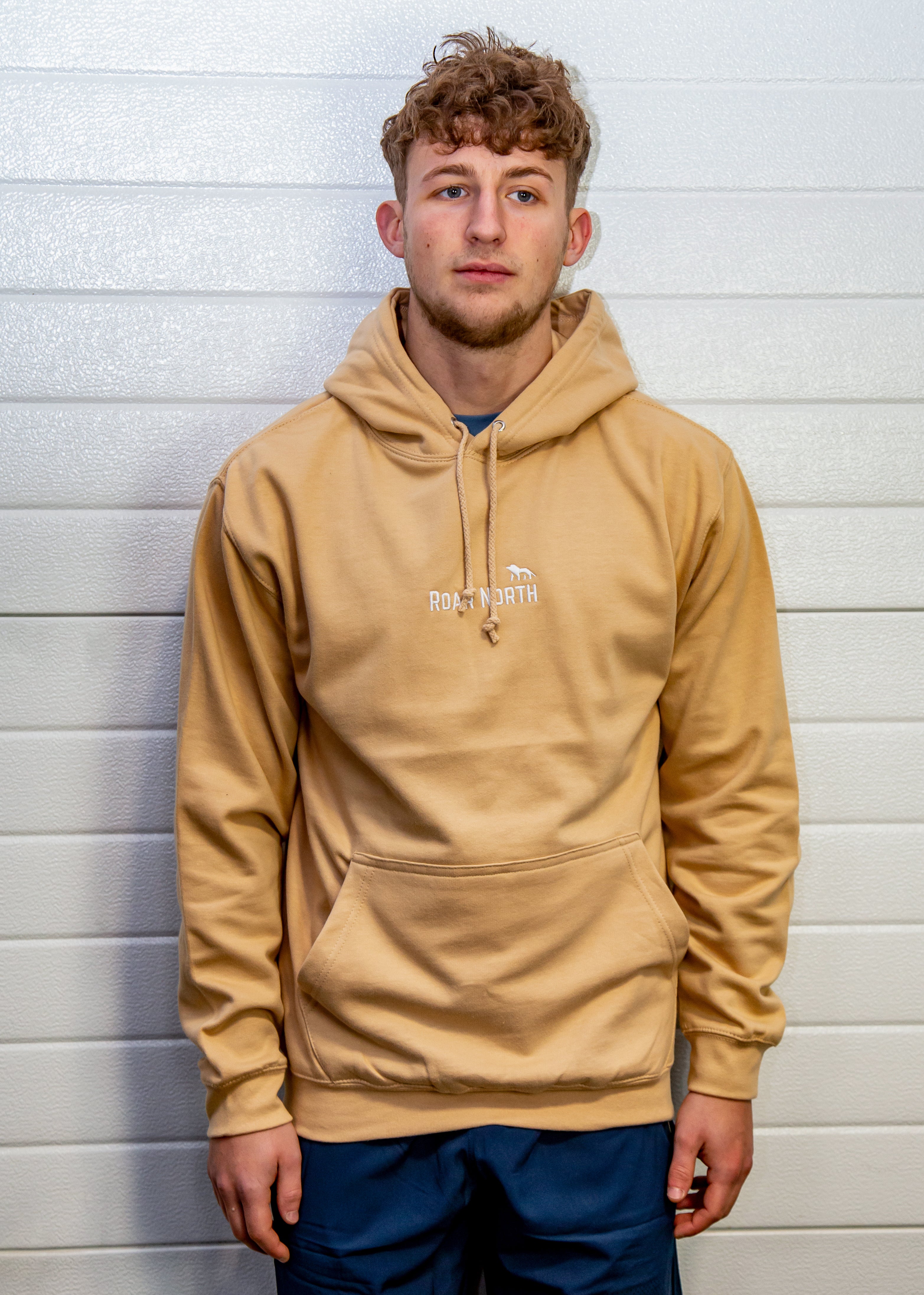 Nude unisex embroidered hoodie