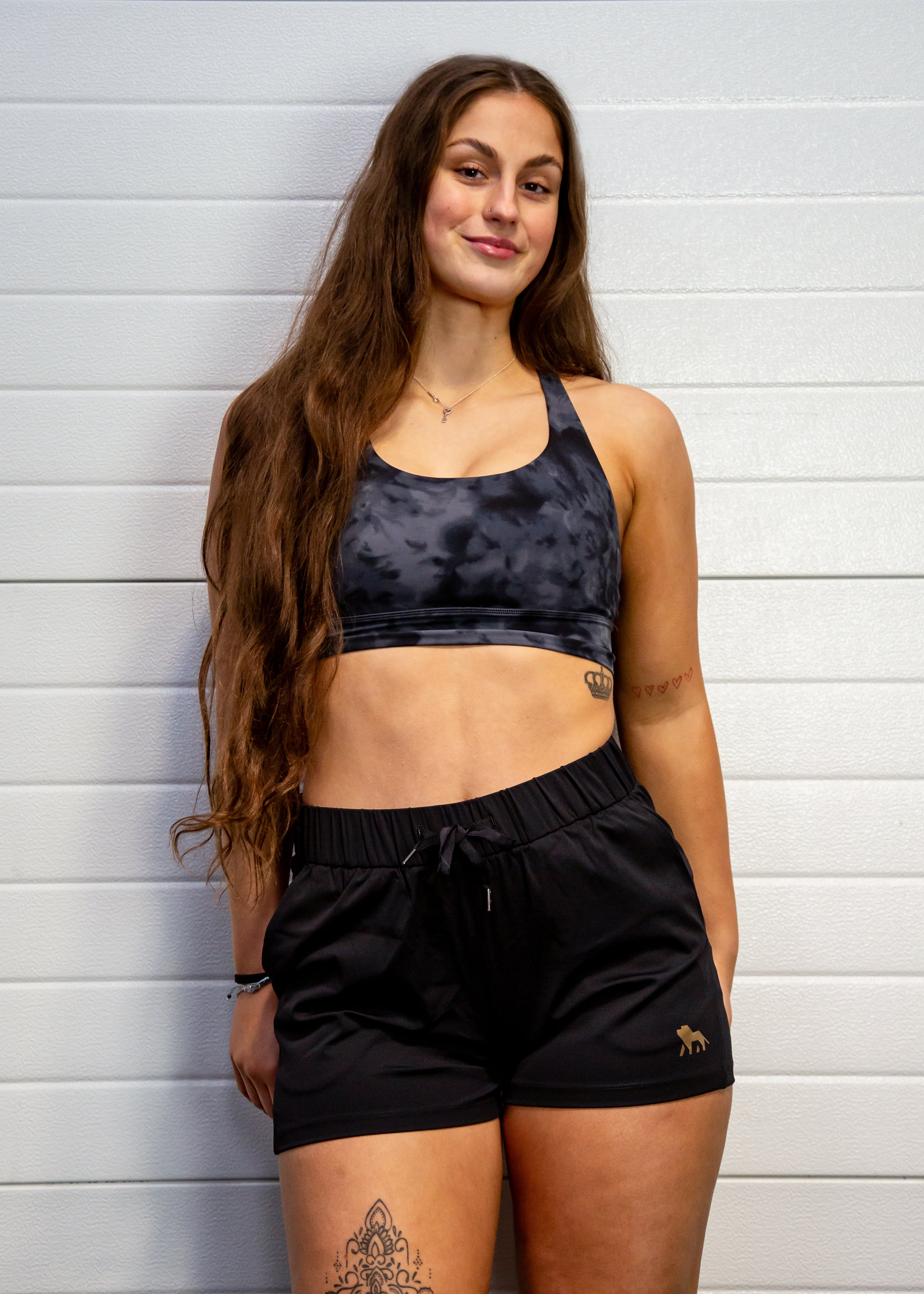 Black loose fit shorts