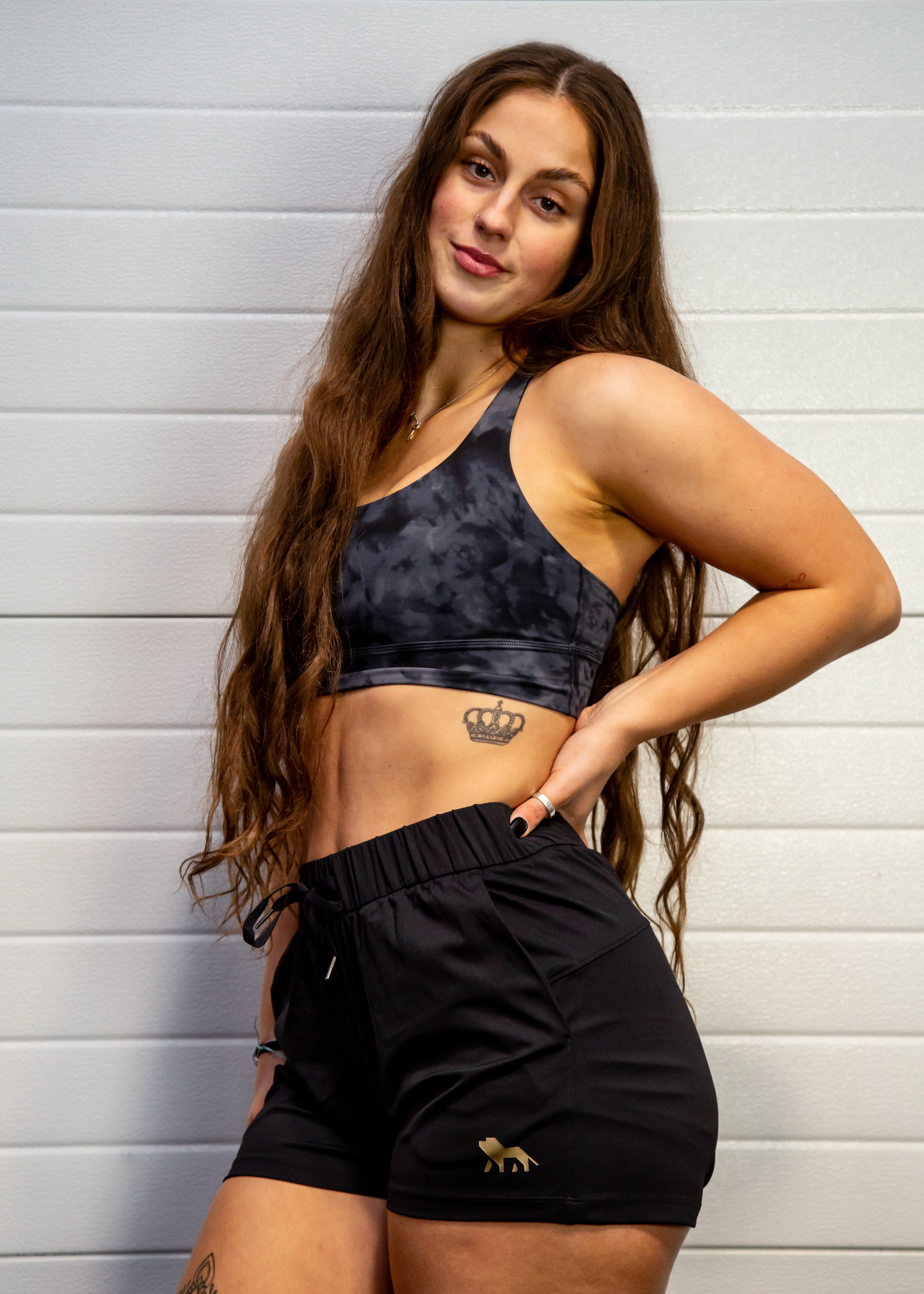 Black loose fit shorts