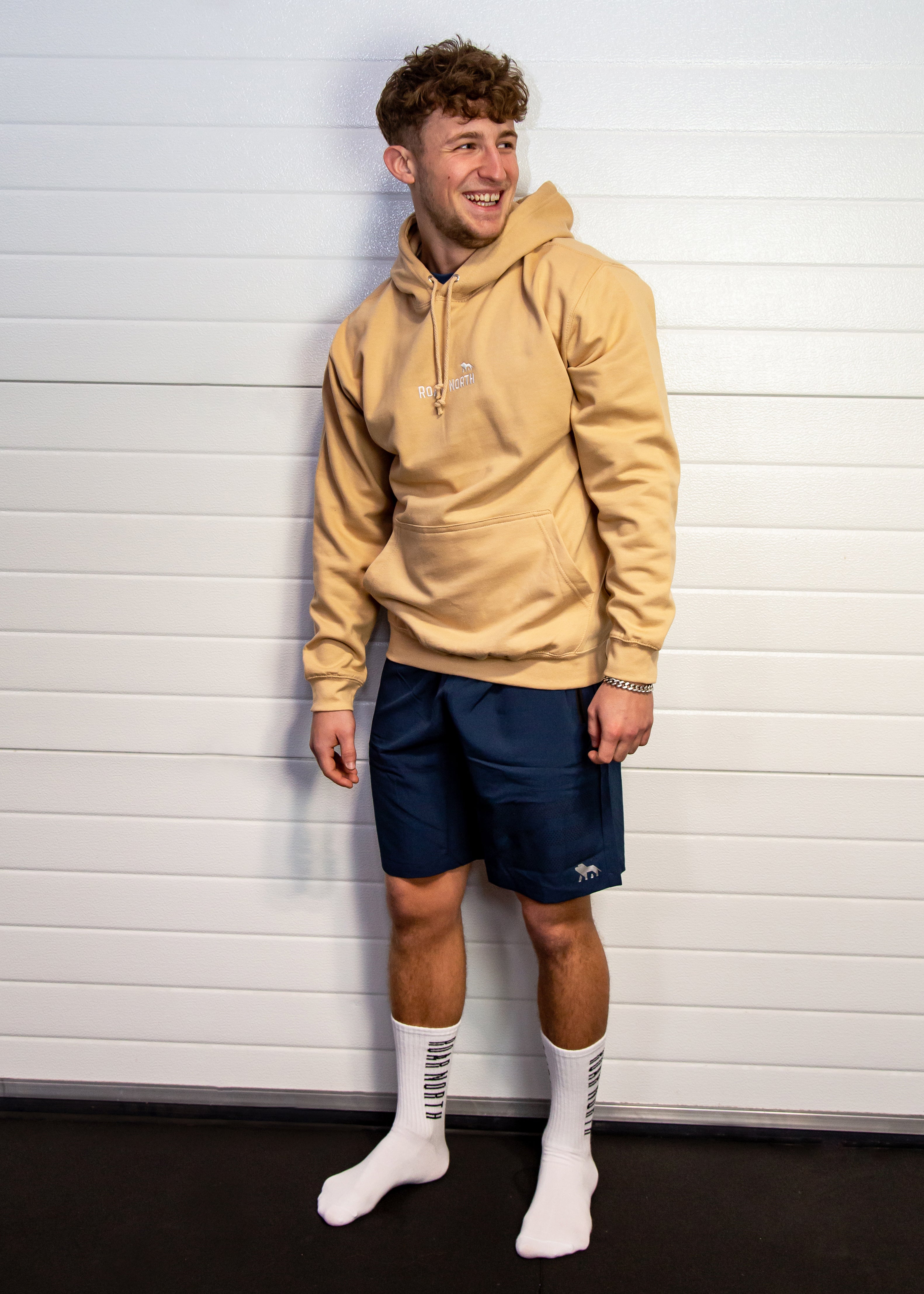 Nude unisex embroidered hoodie