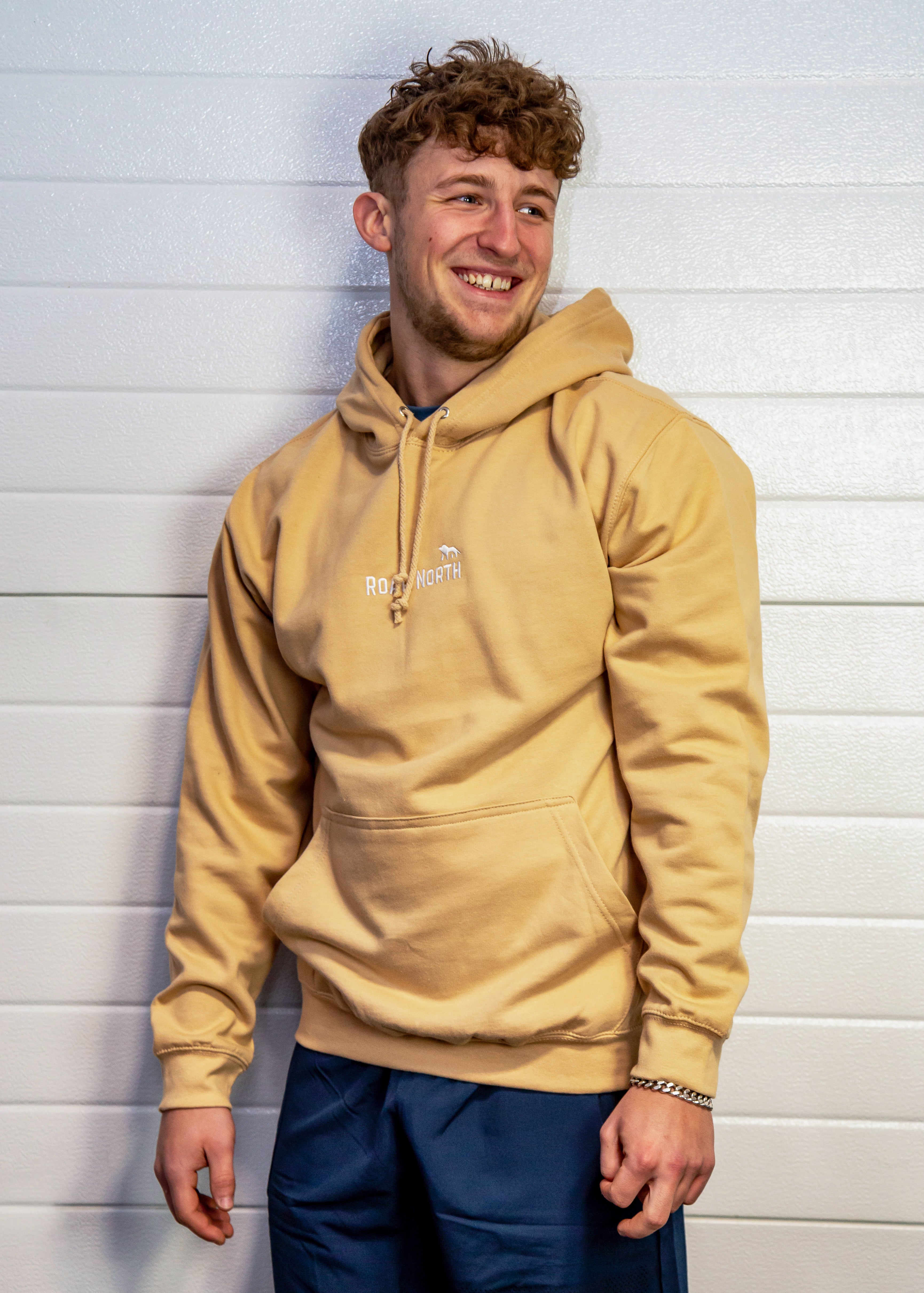 Nude unisex embroidered hoodie