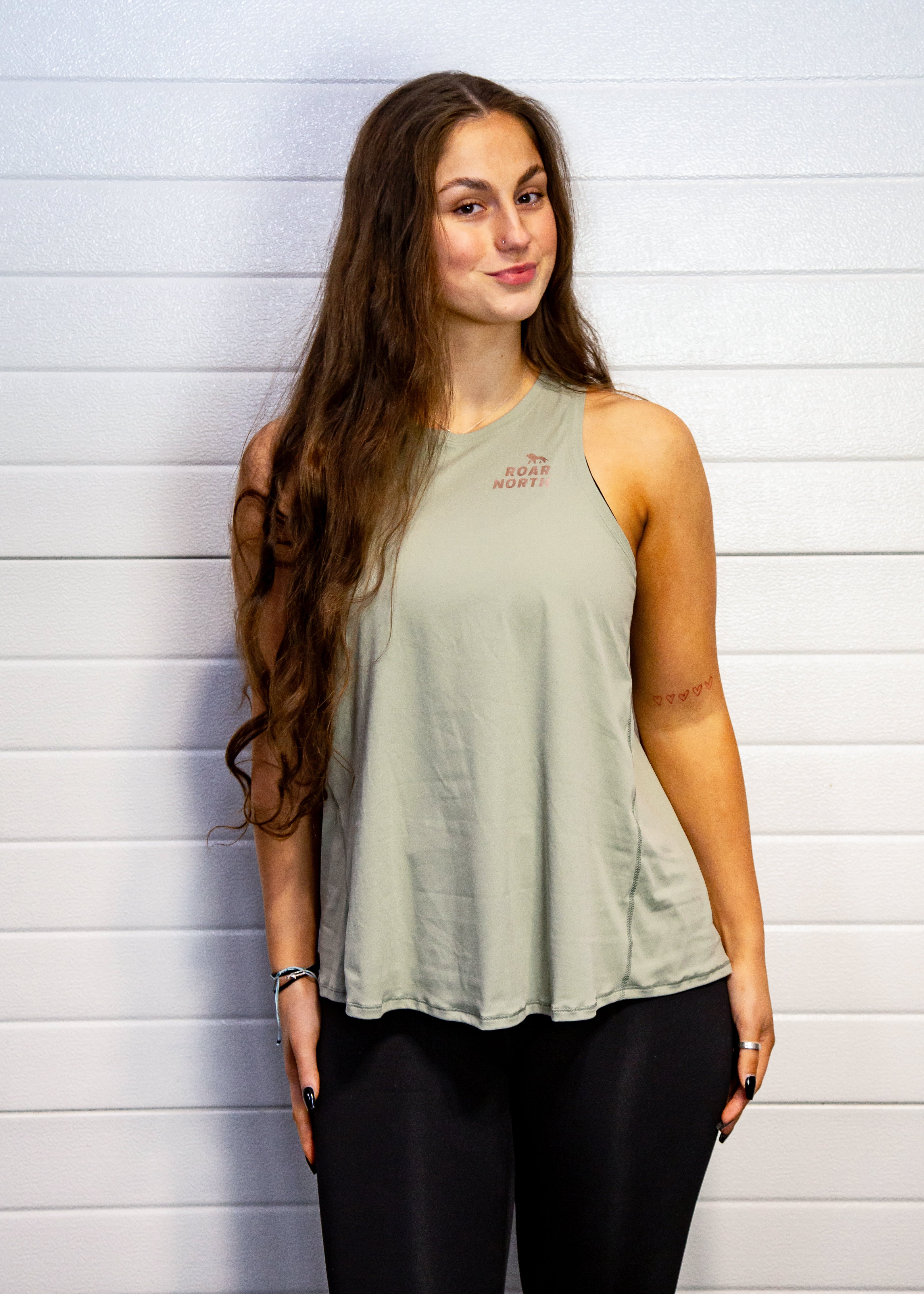 Green tie back vest