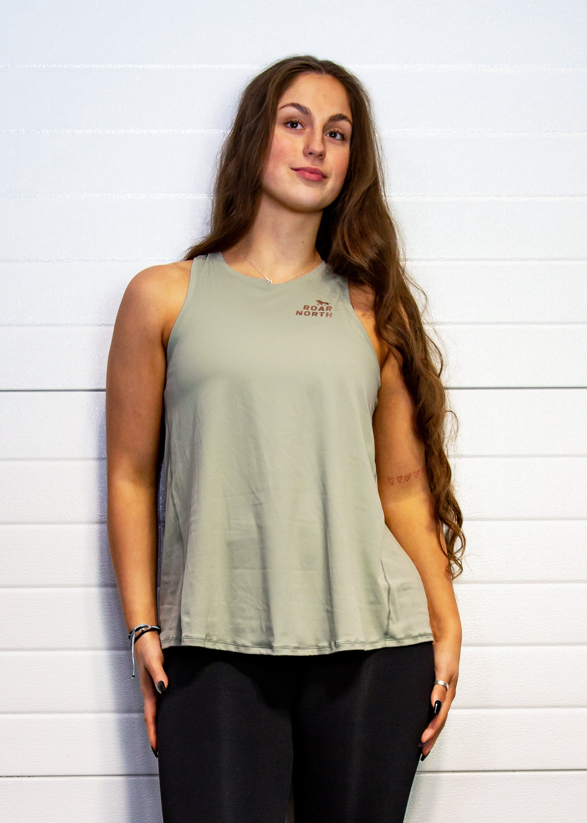 Green tie back vest