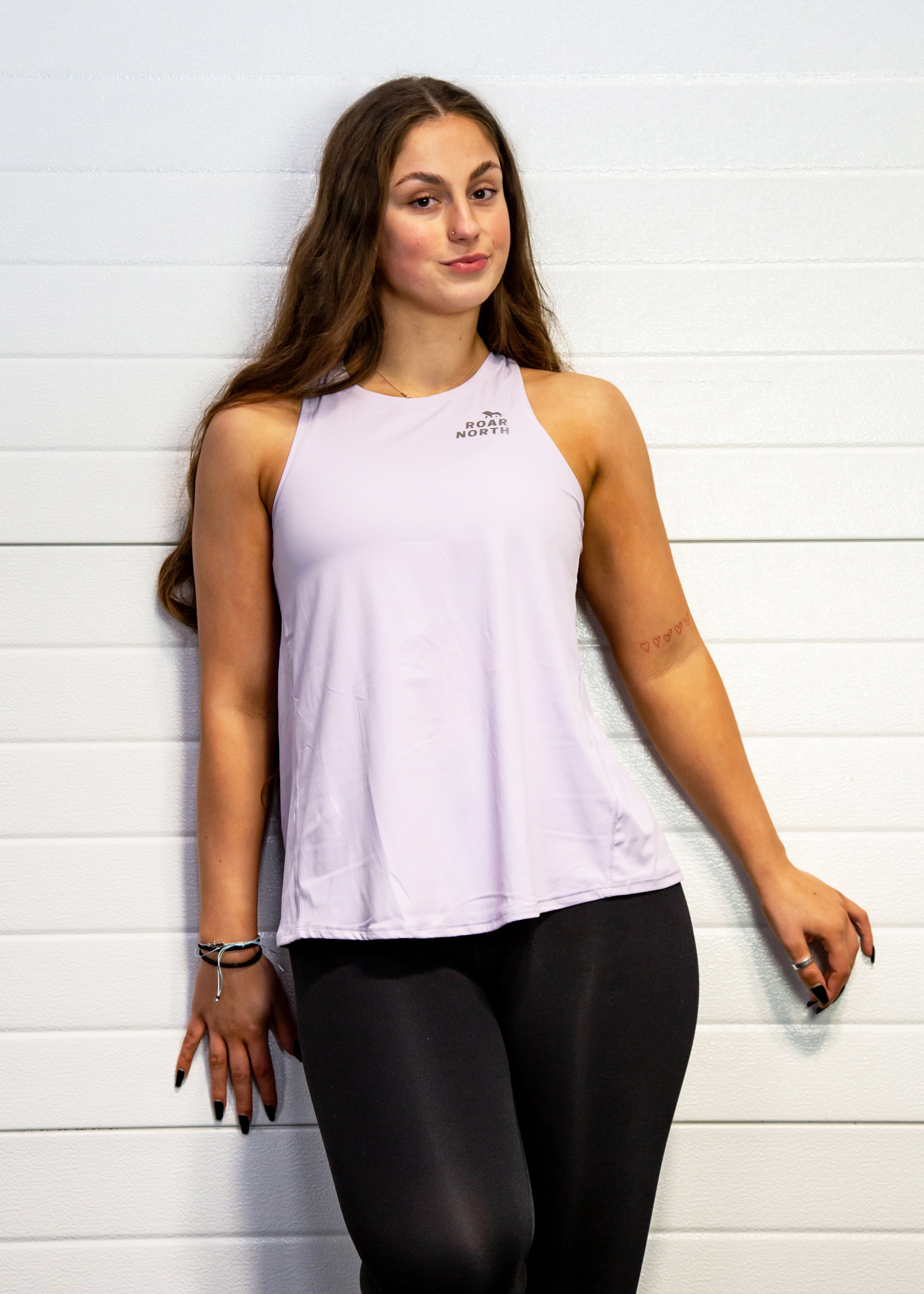 Purple tie back vest