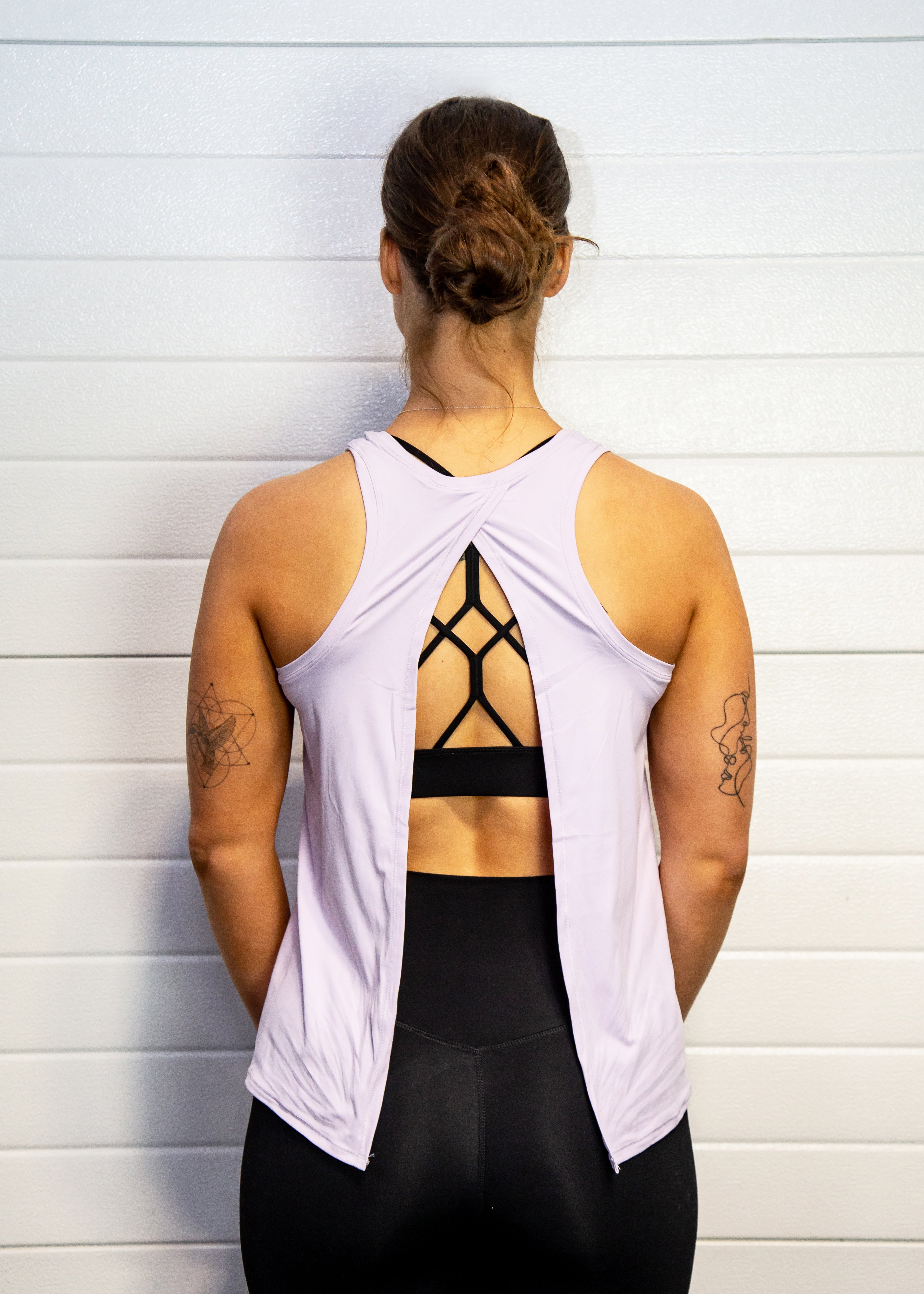 Purple tie back vest