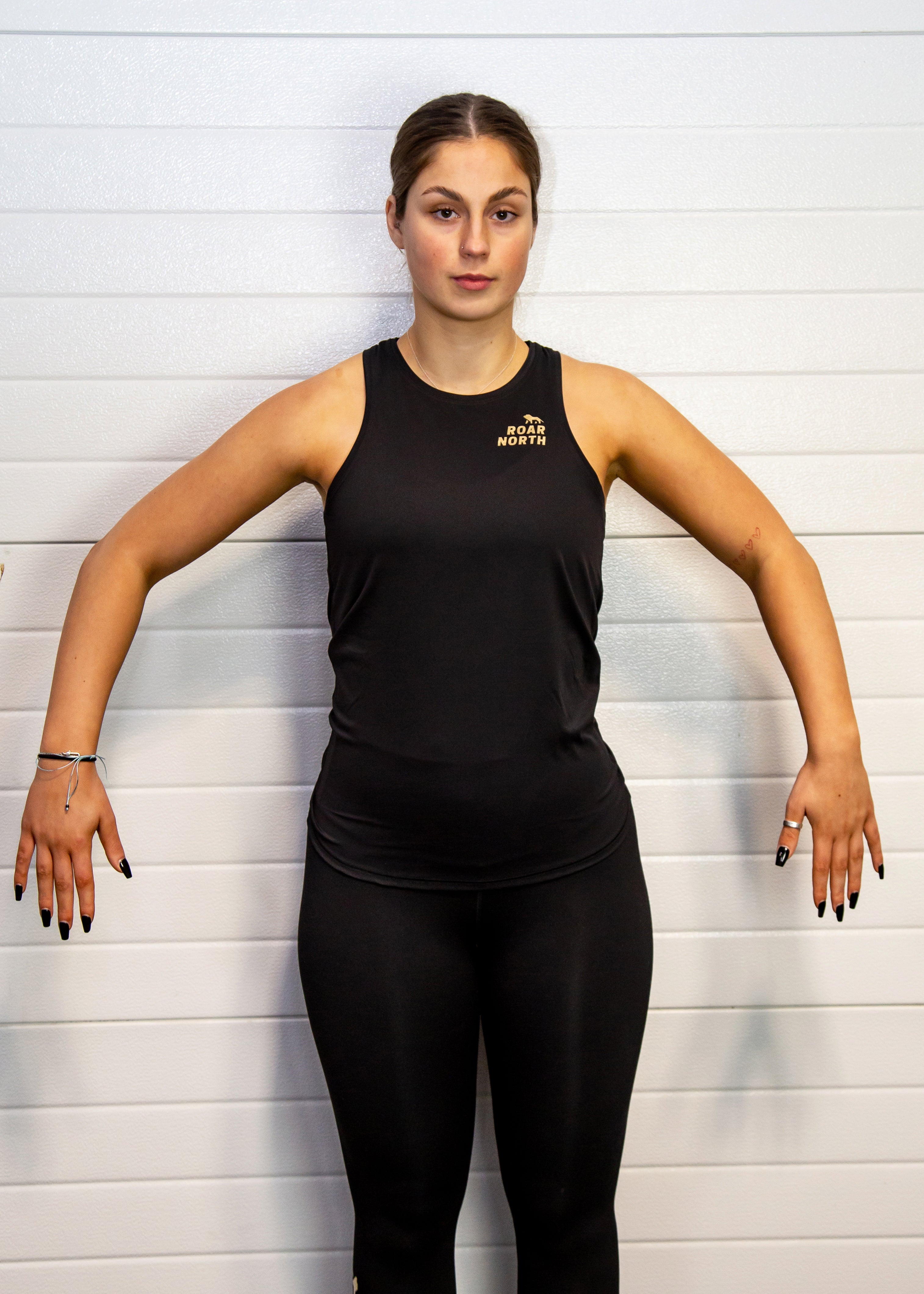 Black tie back vest
