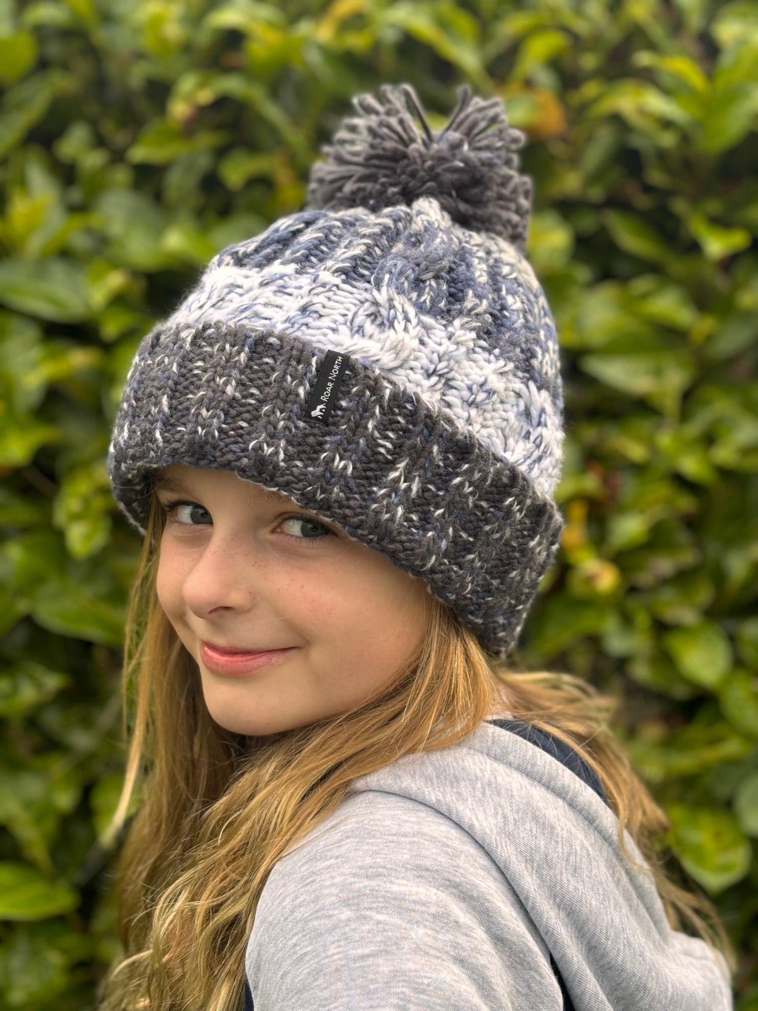 Knit bobble hat