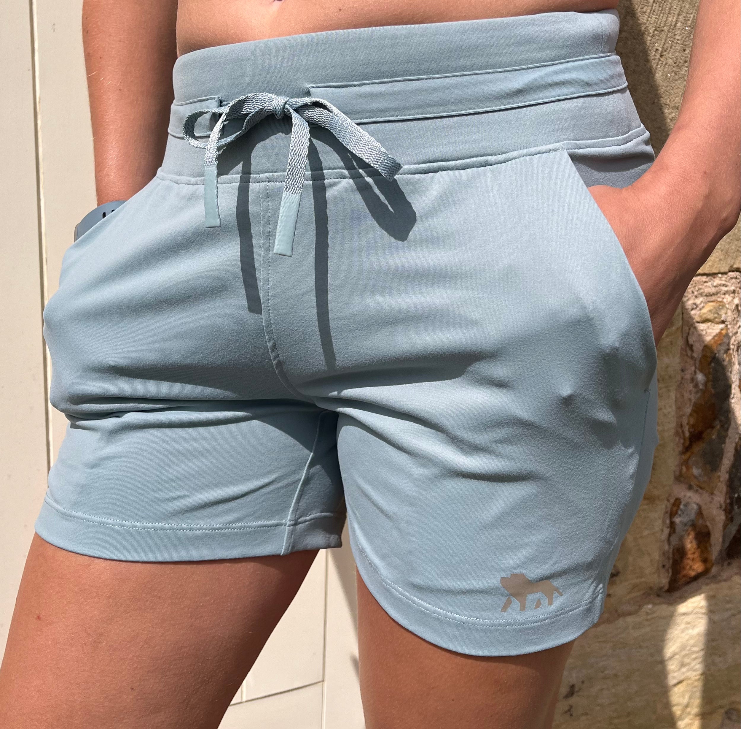 Blue loose fit shorts