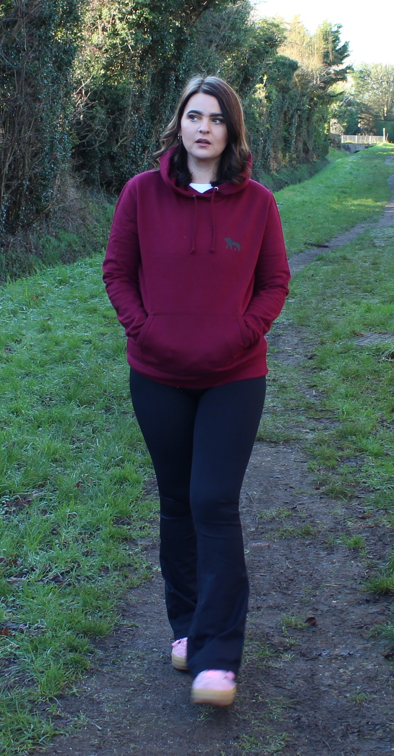 Roar North Signature Burgundy College Womens Hoodie