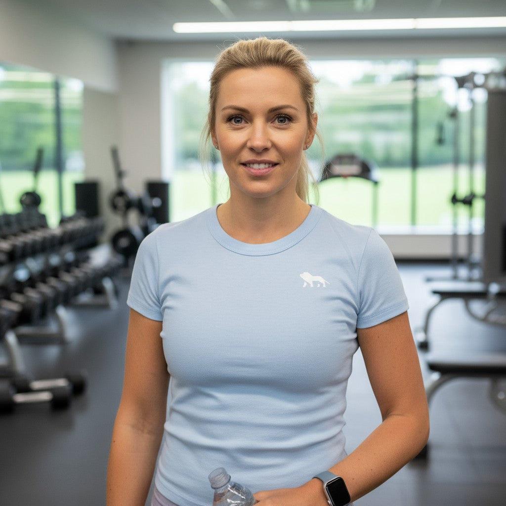 Blue cropped t-shirt
