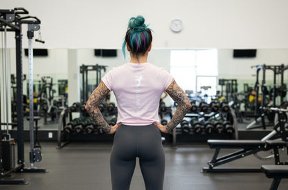 Baby pink cropped t-shirt