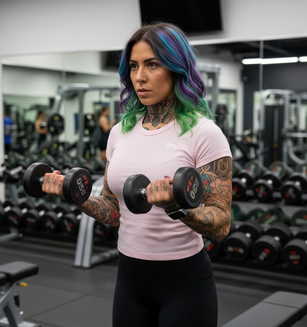 Baby pink cropped t-shirt