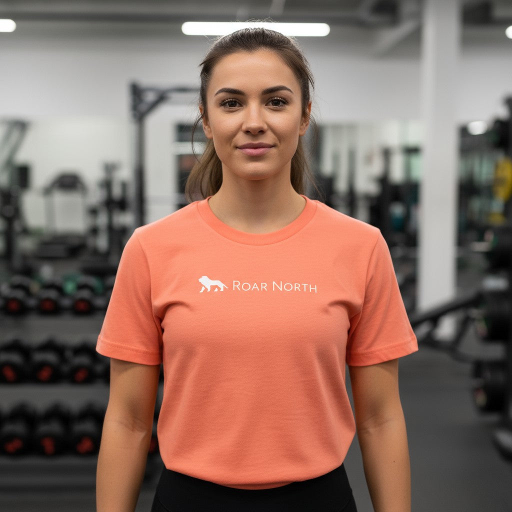 Coral unisex crew neck t-shirt