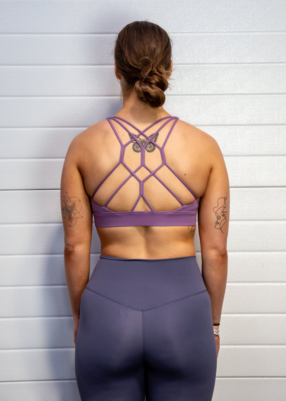 Purple sports bra