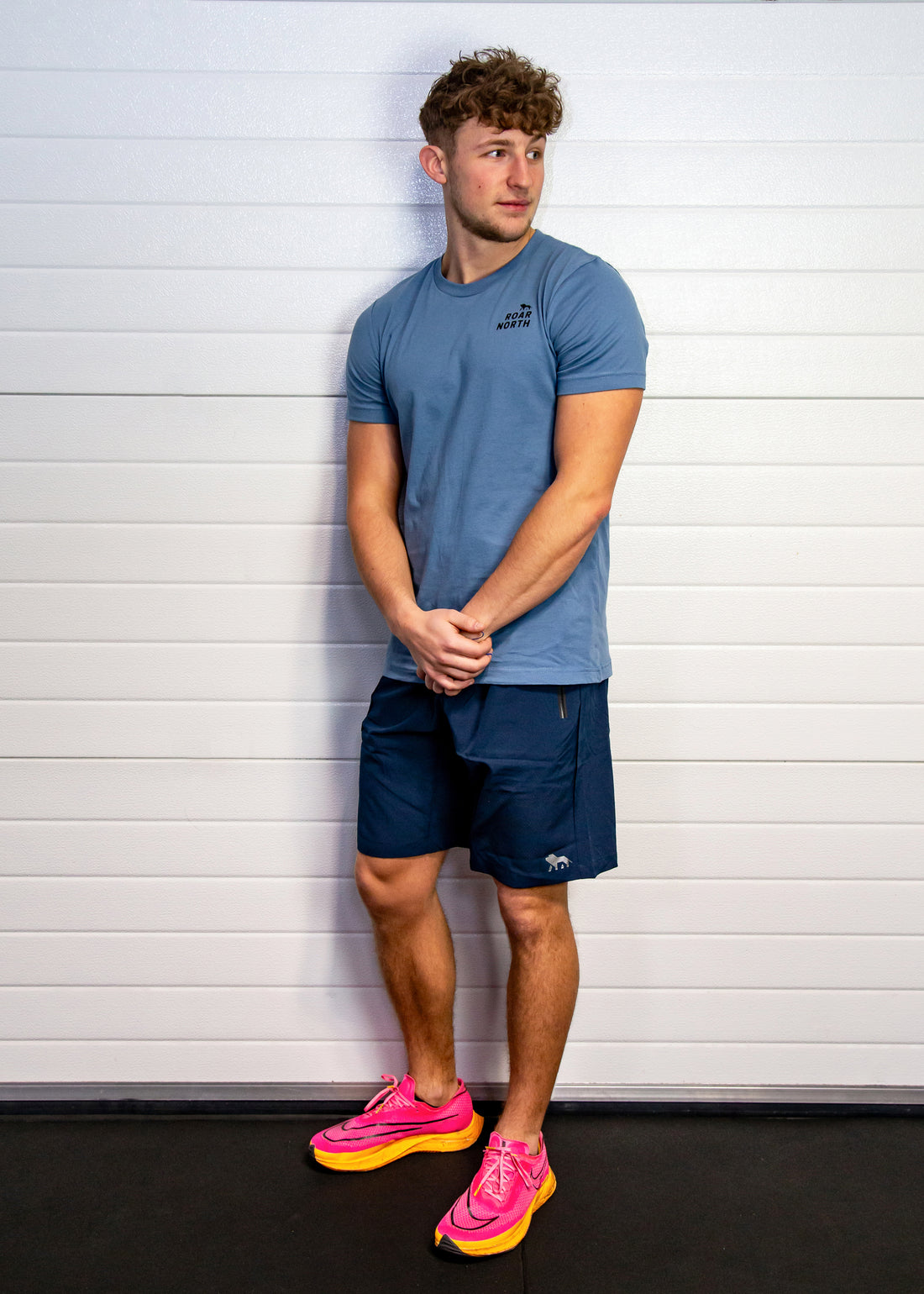 Navy men’s laser cut shorts