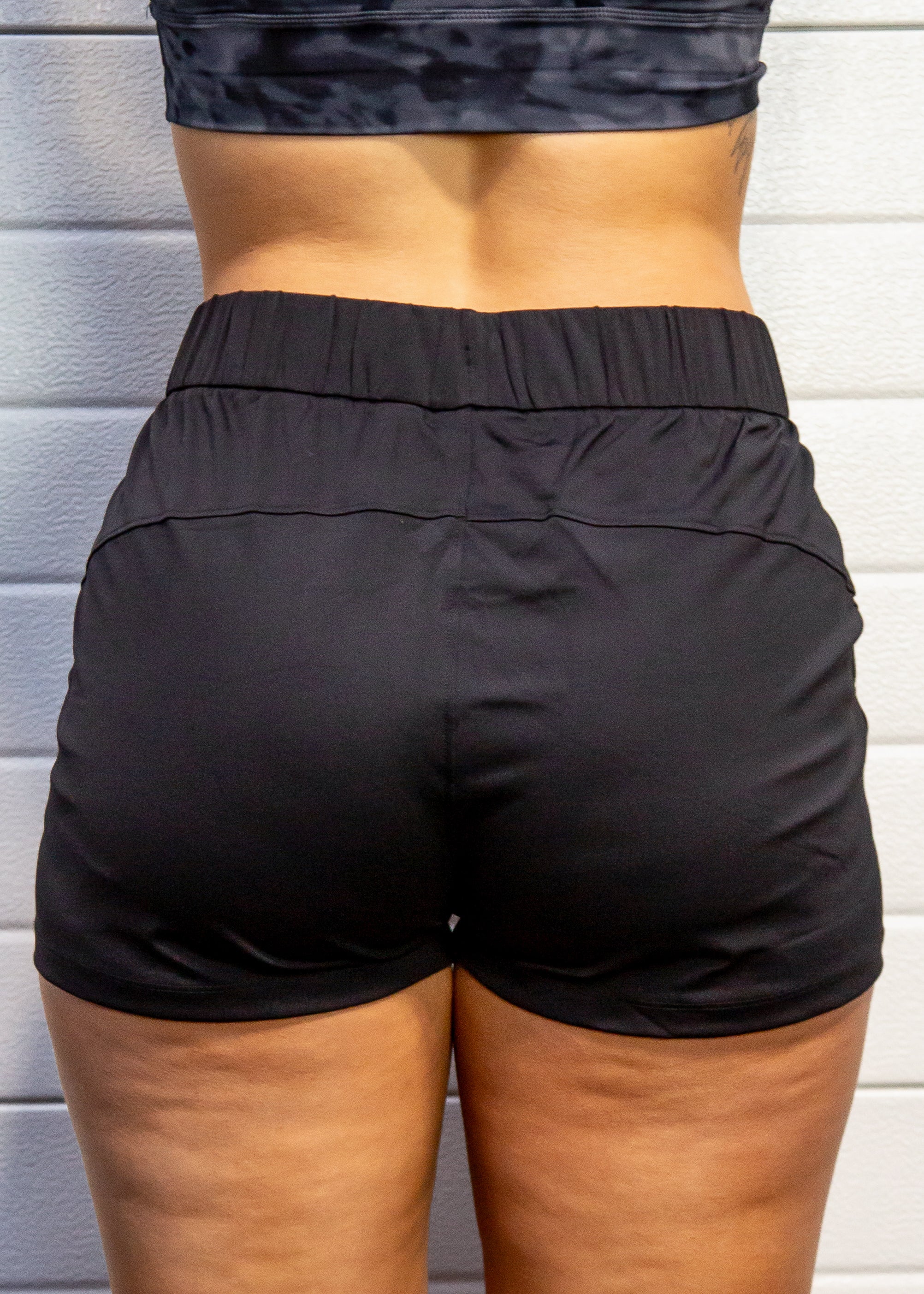 Black loose fit shorts