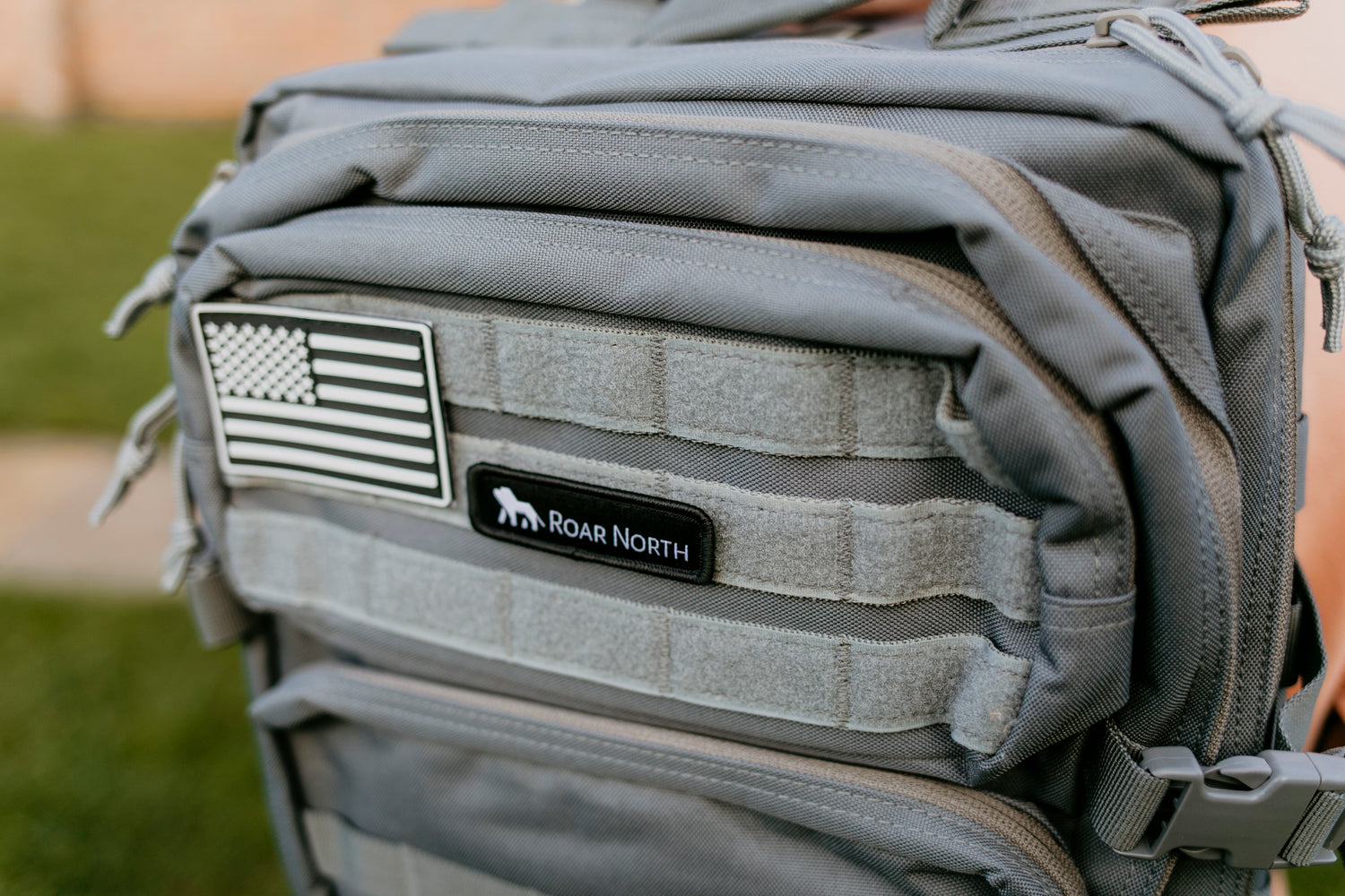 Grey tactical rucksack